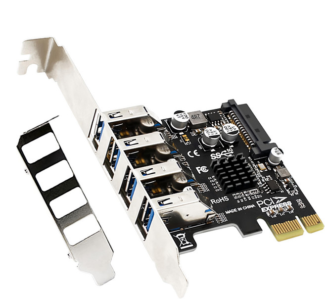 Neon 台灣霓虹 PCIe轉4埠USB3.0電腦擴充卡 5Gbps高速傳輸, 1個, EPU1