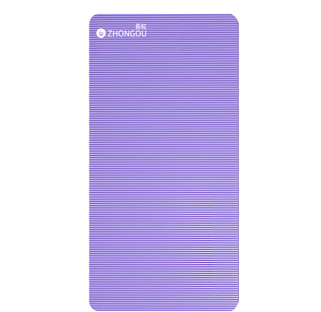 ZHONGOU 長紅 NBR加厚款瑜珈墊/防滑墊/地墊 YG58 附綁帶+背袋+拉力繩或拍拍球(顏色款式隨機), 紫色, 1組