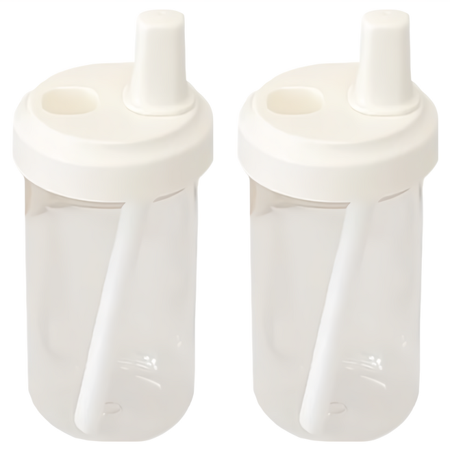 小麥購物 珍奶隨身杯 C035, 白色, 500ml, 2個