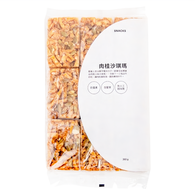 HOLA 和樂家居 黑糖沙琪瑪 肉桂堅果 9個, 360g, 1袋