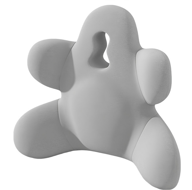 SUnORO 人體工學護背記憶棉腰靠墊, 淺灰色