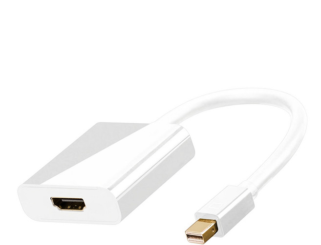 UniSync Mini DisplayPort轉HDMI 25cm 最高支援1080P Thunderbolt, 單一商品, 1個