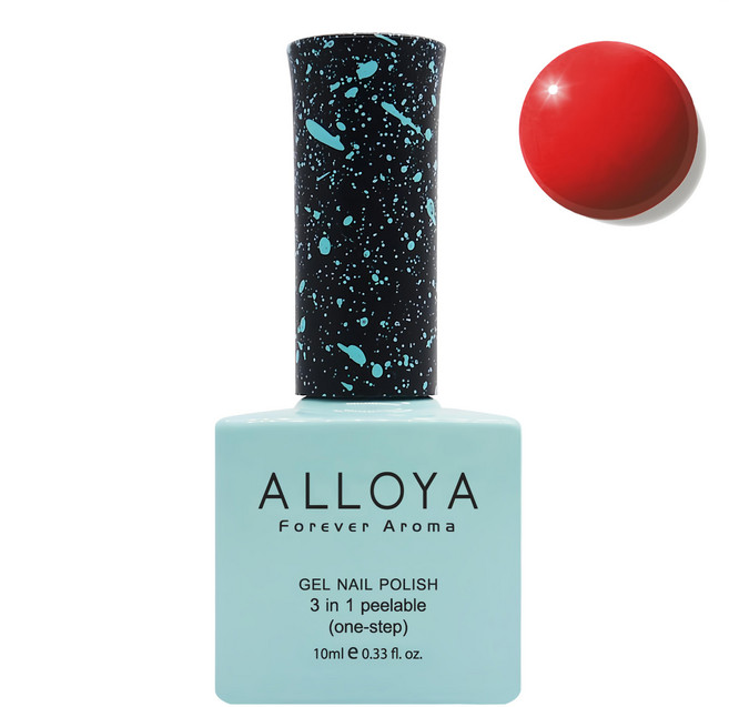 ALLOYA 愛若雅 居家一步光療甲油膠, V009 火焰紅, 10ml, 1瓶