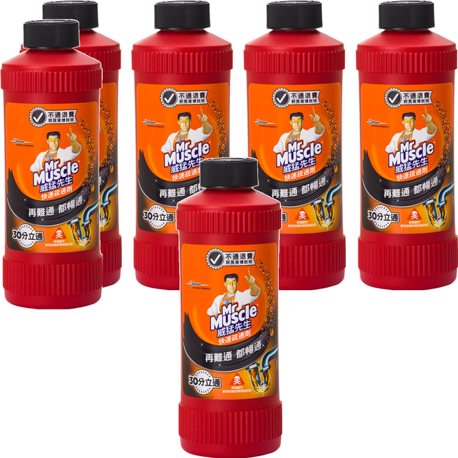 Mr Muscle 威猛先生 快速疏通劑, 500ml, 6瓶