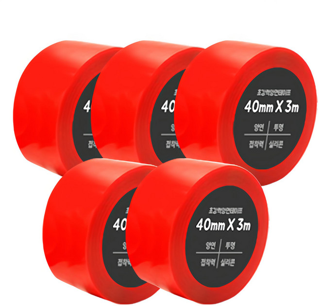 DADA 超強力雙面膠帶 40mm*3m, 透明, 5捲