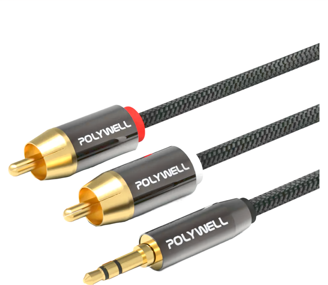 POLYWELL 寶利威爾 三極 影音線 3.5mm, PW15-W52-B022, 1條
