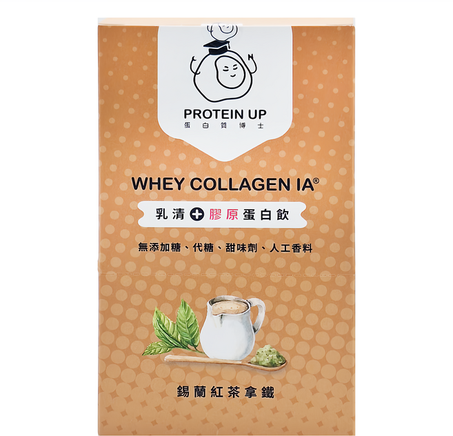 PROTEIN UP 蛋白質博士 乳清膠原蛋白飲 IA 錫蘭紅茶拿鐵, 32g, 6包