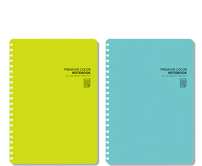 1977 ATTO 7000系列 + 10000系列 HM plus 線圈筆記本 綜合組 Premium Color Notebook 4色, 顏色隨機, 2本