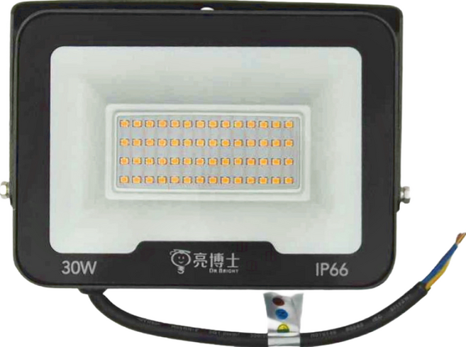 Dr.Bright 亮博士 LED 防水 30W 超薄投光燈 黃光, 1個