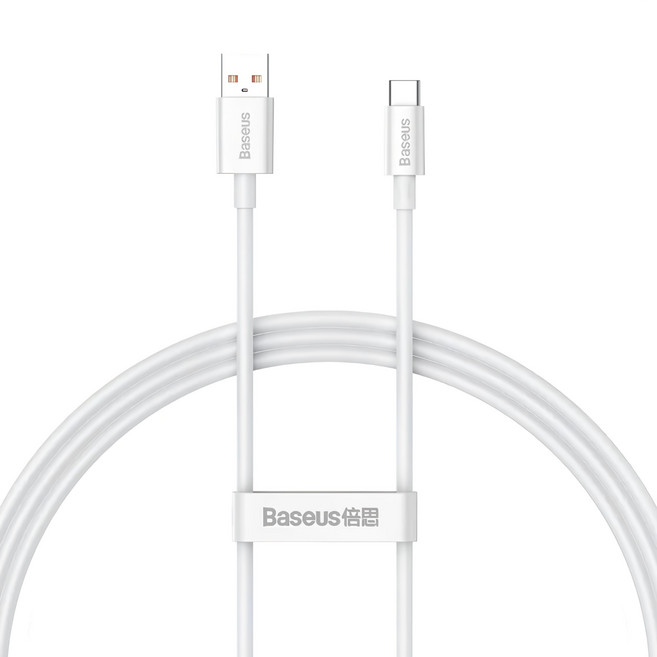 Baseus 倍思 優勝系列 USB-Type-C 100W 快充傳輸線, 200cm, 皓月白, 1條
