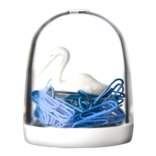 QUALy Swan in the pond-Clips Holder + Clips 天鵝湖 迴紋針組 80 x 65mm, 1個, 1個