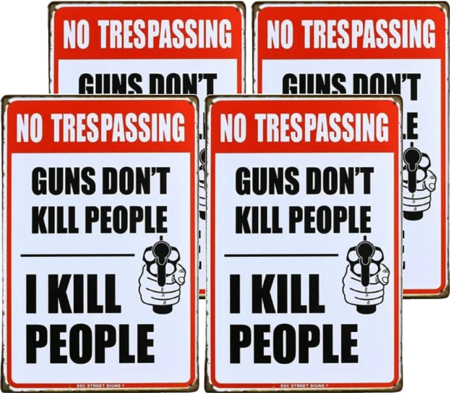 OPUS LOFT 純真年代 仿舊鐵皮畫 創意擺飾 無痕壁貼 20x30cm, 槍手, 4個