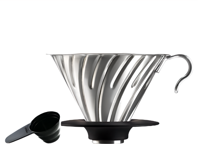 HARIO 好璃奧 V60白金金屬濾杯 VDM 02HSV 1~4杯, 1個, 濾杯