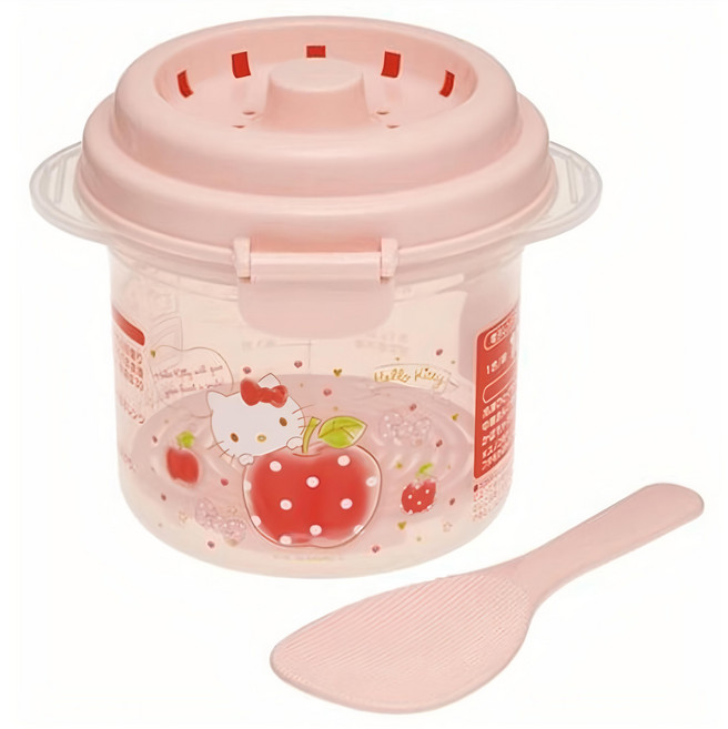Skater 微波專用炊飲調理器 附飯匙, Hello Kitty, 1個