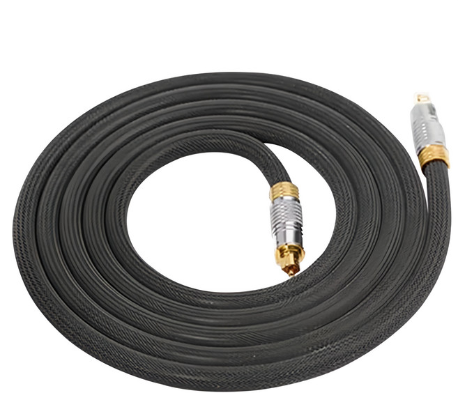 UniSync 24K鍍金高速穩定光纖數位音訊傳輸線 1m 銀灰色 線身黑色/條紋顏色隨機, 單一商品, 1條