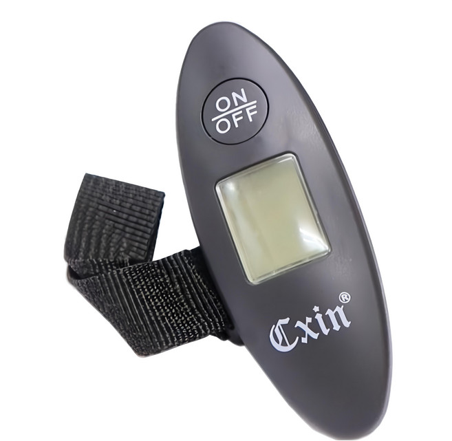 Cxin 宸欣 KG002 旅行用電子行李秤 黑色 輕巧便攜 精準測量 避免超重, 1個