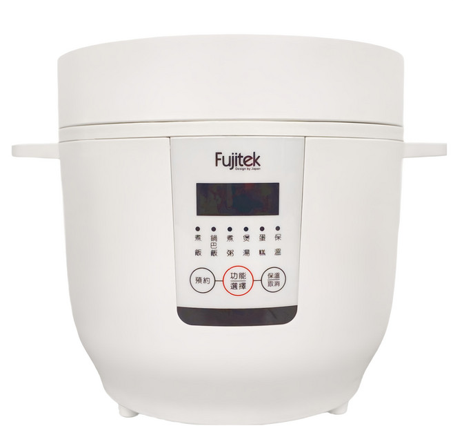 Fujitek 富士電通 FTP-LN200 3人份 厚釜內鍋 可拆式上蓋 電子鍋 350W 微電腦 6種智能菜單 24小時定時預約 觸控式螢幕 能源效率第4級 白色