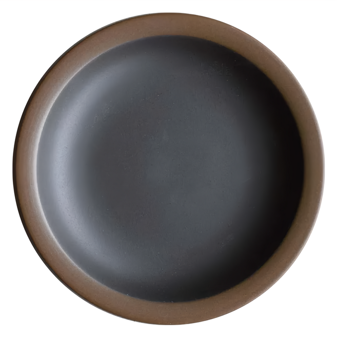 KOYO 光洋陶器 黑釉皿 陶瓷圓盤, 黑色, 1個