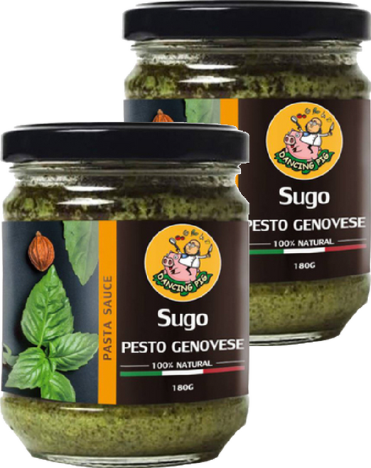 DANCING PIG 豬跳舞 義式羅勒青醬, 180g, 2罐