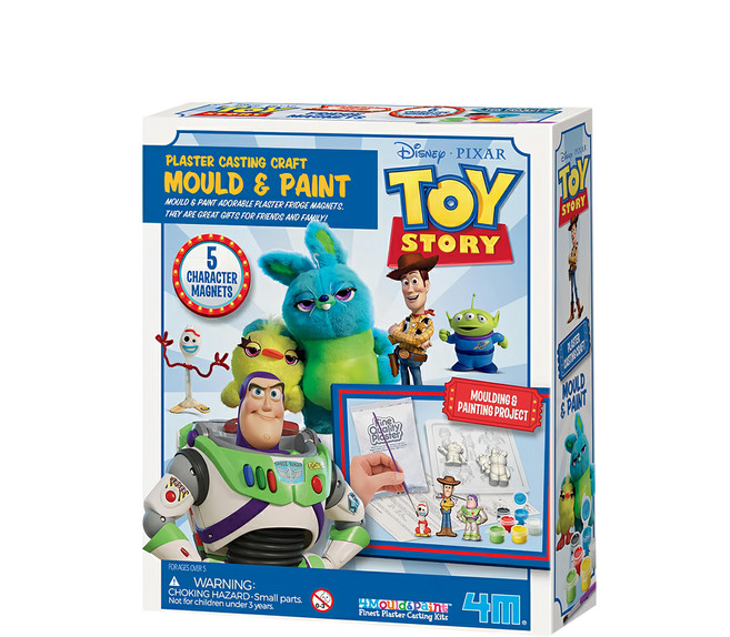 4M 迪士尼 玩具總動員 石膏彩模套裝 5個角色磁鐵, 1盒