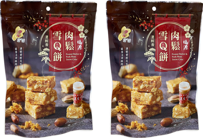新竹福源 肉鬆雪Q餅, 150g, 2包