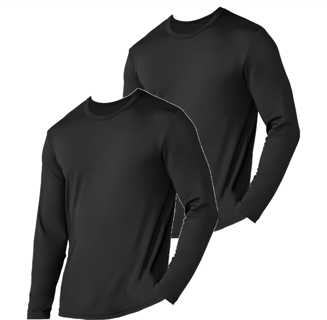 Free King 富立金 男款熱力圓領羅紋發熱衣 2件組