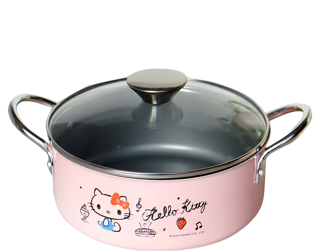 OTTO 崴昇 Hello Kitty 凱蒂貓 雙耳鍋 1.5L, 20cm, 1個