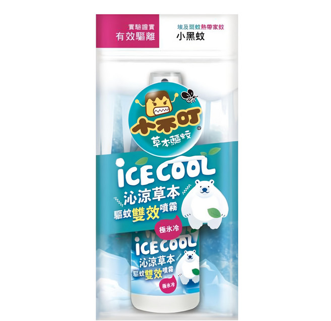 小不叮 沁涼草本驅蚊雙效噴霧 德國工藝 360°驅蚊噴頭, 100ml, 1瓶