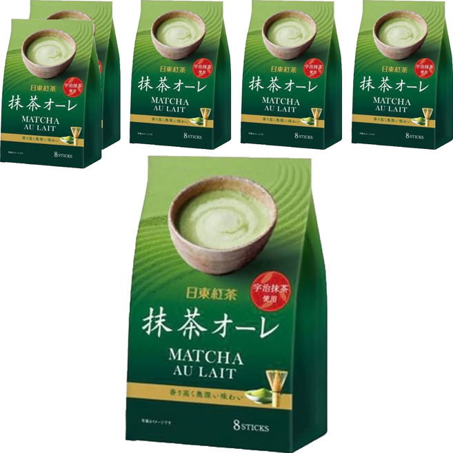 日東紅茶 抹茶歐蕾, 12g, 8包, 6袋