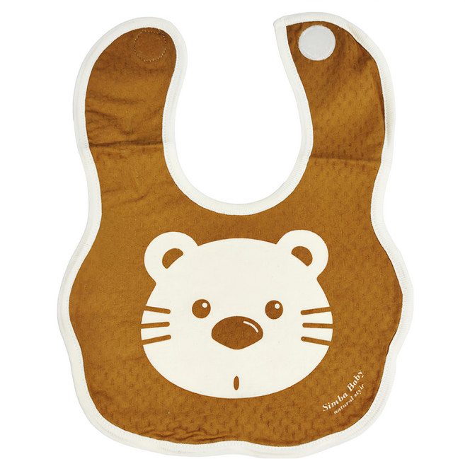 Simba 小獅王辛巴 有機棉造型圍兜, Brown, 1入, 1件