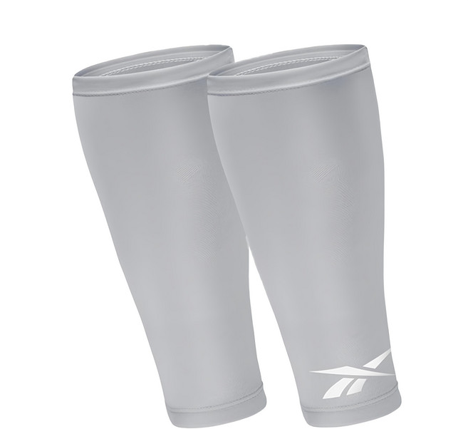 Reebok 銳步 Compression Calf Sleeves 壓力小腿套, 灰色, 1雙