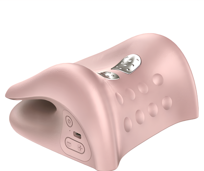 Kinyo 頸椎熱敷伸展枕 IAM-2712, 可可栗棕