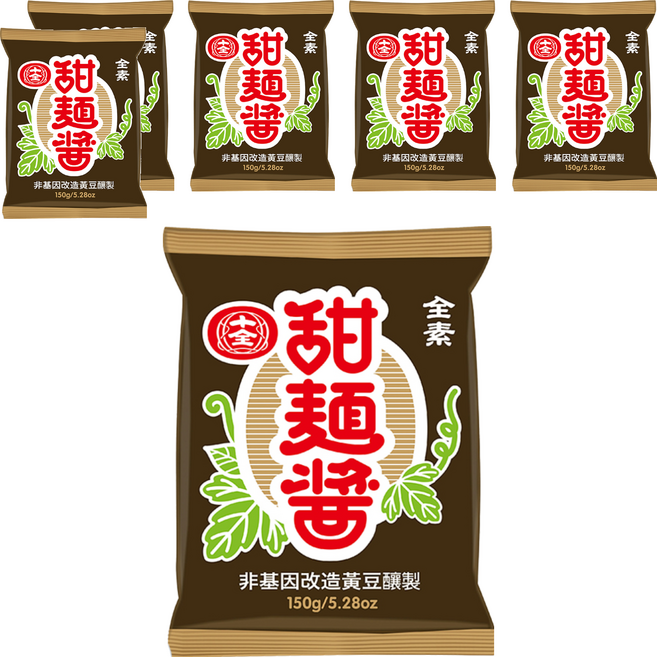 十全 甜麵醬 非基因改造黃豆釀製, 150g, 6包
