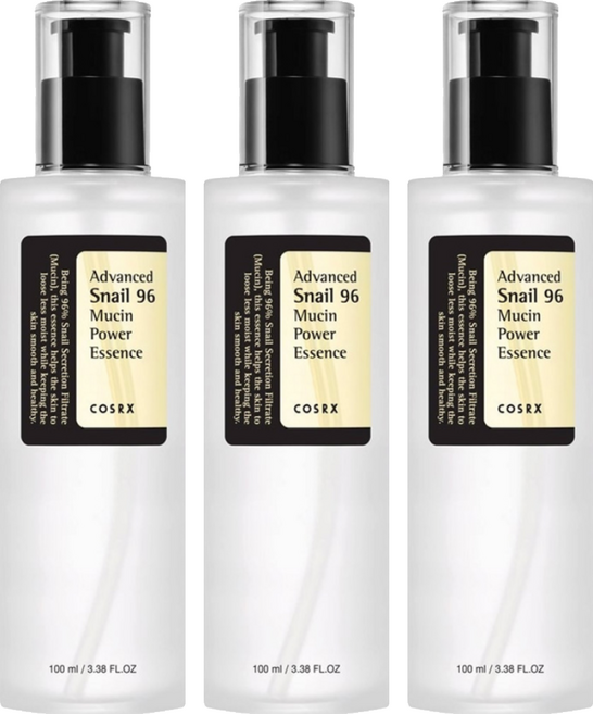 COSRX 96%蝸牛賦活黏液精華, 100ml, 3瓶