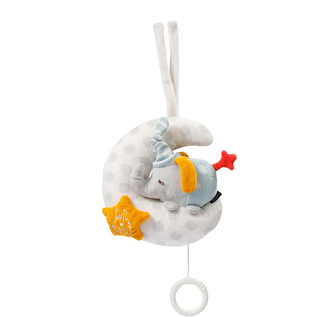 fehn 芬恩 甜夢月光登月小象拉環音樂, 1個, 小象