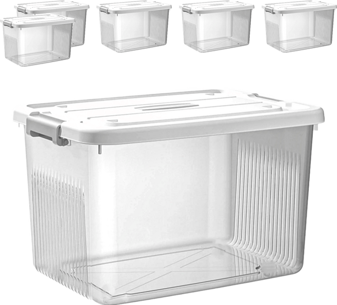 BangJiaShi 幫家適 透明整理箱, 透白, 6個