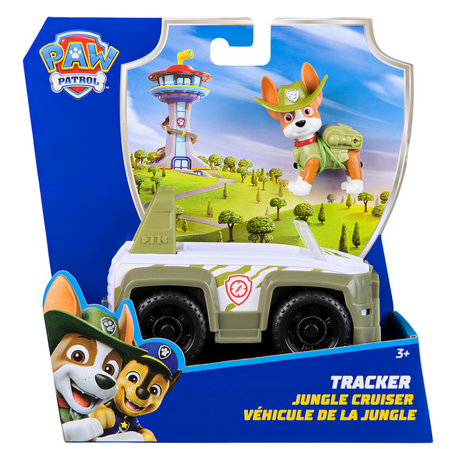 PAW PATROL 汪汪隊立大功 救援車基本車輛組系列, 吉普車 + 小克 多色, 1組