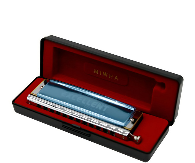 MIWHA Beautify Harmonica Chromatic 優秀 48音階 C調口琴, 1個, 單一商品, 銀色