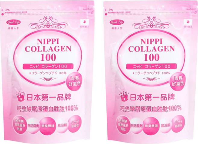 good Life 得意人生 日本NIPPI頂級魚鱗膠原蛋白胜肽 其他氨基酸, 100g, 2包
