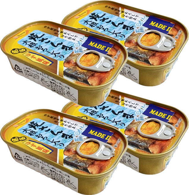 Kyokuyo 極洋 燒烤秋刀魚罐 柚子蘿蔔風味, 100g, 4罐