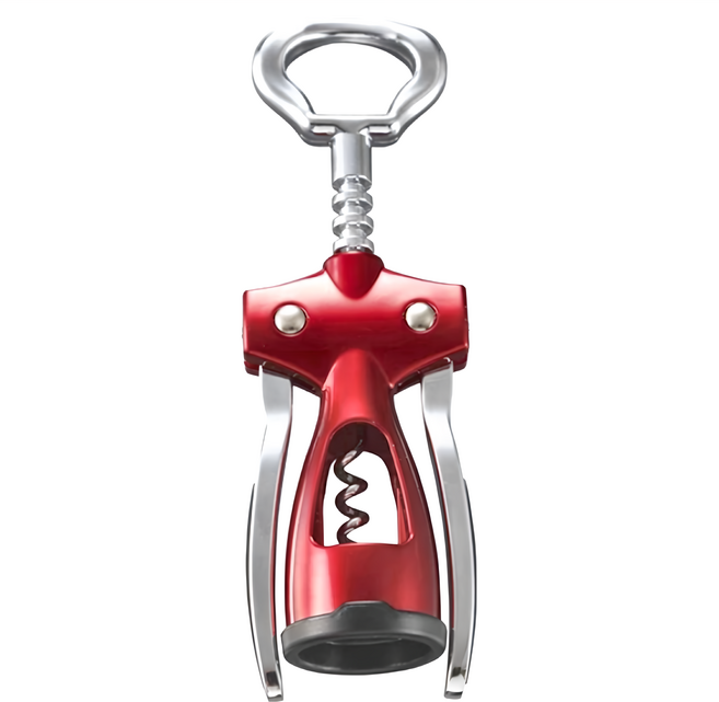 KAI 貝印 House 旋轉開瓶器 19 x 6 x 4.3 厘米, 酒紅色, 1個