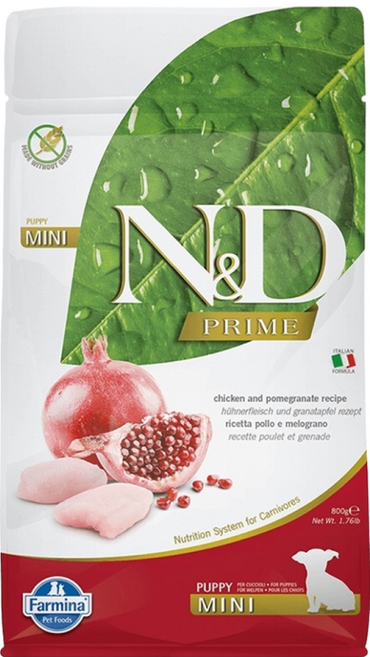 Farmina 法米納 幼犬/懷孕犬 天然頂級無穀系列 小顆粒 狗飼料, GD1 雞肉石榴, 800g, 1袋