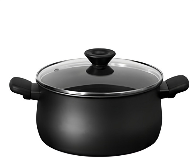 MEYER 美亞 導磁不沾雙耳湯鍋 含蓋 24cm 特級耐用不沾塗層 5.7L, 鎧甲系列 黑色, 1個