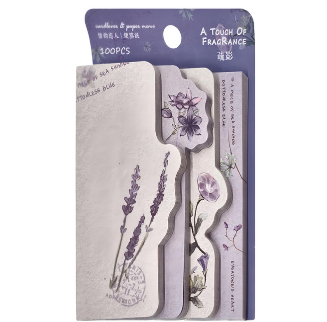 CARD LOVER 信的戀人 一抹芳菲 便簽紙, 疏影, 100張, 3組