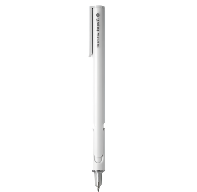 sun-star topull B 前按壓原子筆 0.5mm, 月瑩白, 1支