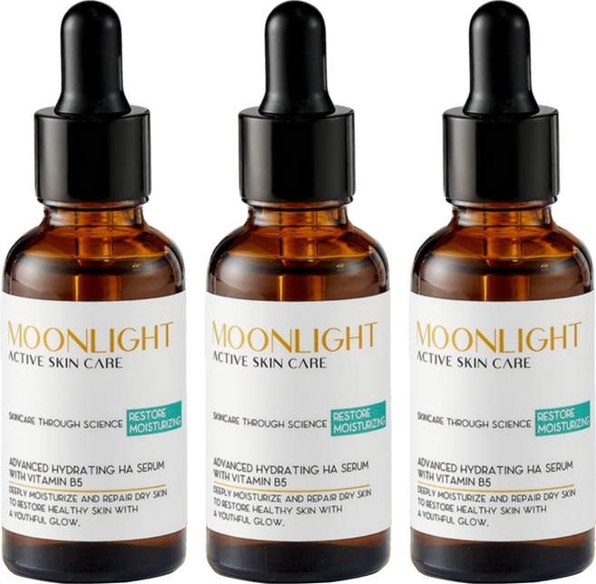 MOONLIGHT 莯光 玻尿酸超導B5保濕精華, 30ml, 3瓶