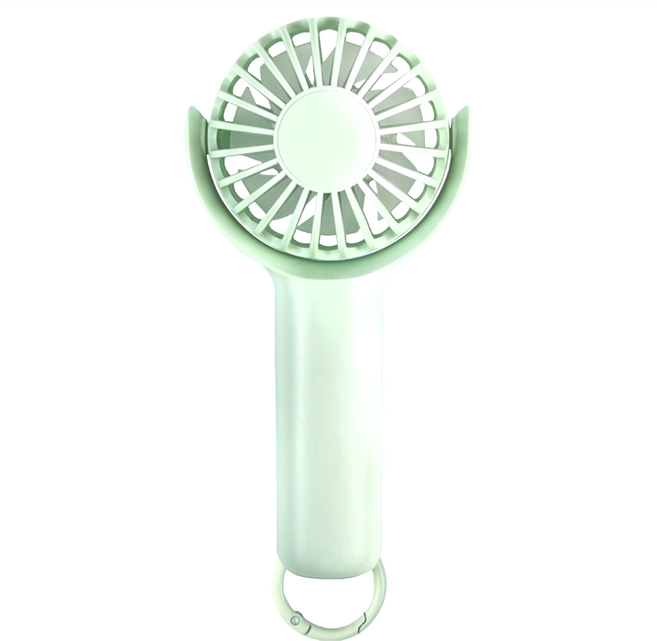 aibo 扣環式翻轉泡泡USB充電手持/桌立風扇 HA-FAN1136-G 薄荷綠