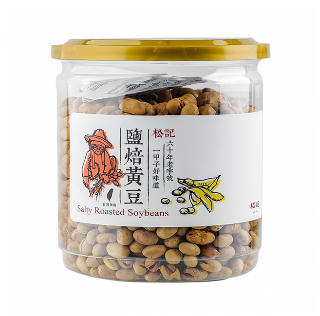 松記 鹽焙黃豆, 200g, 1罐