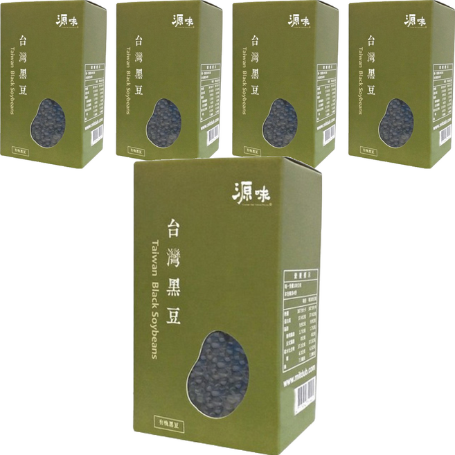 台灣源味本舖 台灣有機黑豆, 400g, 5盒