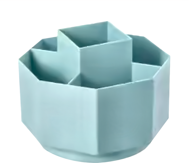 FAmILyLIFE 生活 360度旋轉妝品文具收納盒 A-174-B 14 x 14 x 11.5cm 180g, 藍色, 2個